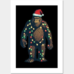 Christmas bigfoot yeti design Posters and Art